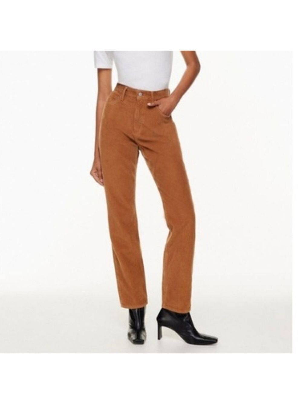 Denim Forum Corduroy Pants The Joni High Rise Loose Size 27